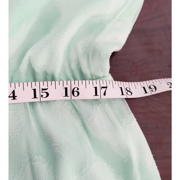 White House Black Market Halter Neck Dress Women's Sz 14 Green Sleeveless Lined - Picture 13 of 16